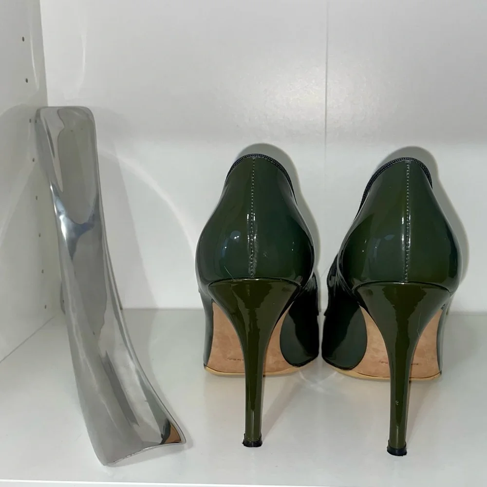 VGUC Manolo Blahnik Green Campy Mary Janes Size EU 40.5/9.5 - Picture 5 of 16